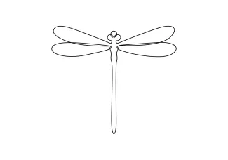 Cute Dragonfly in One Line: Fun Drawing for Exploring Insect Shapes Easily
