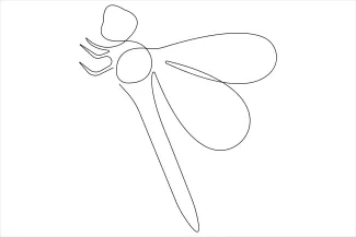 One-Line Dragonfly: Practice Clean Shapes and Build Drawing Focus Easily