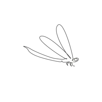 Fun One-Line Drawing of a Cute Dragonfly: Start Learning with Easy Shapes