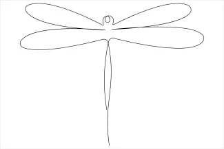 One-Line Dragonfly Illustration: Discover Balance and Simplicity in Drawing