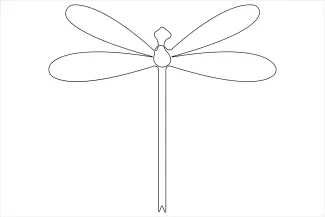 Easy Dragonfly Drawing in One Line: Develop Drawing Control with Insect Symmetry