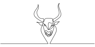 Bull Endangered One Line Endangered Bull Drawing: Learn Animal Forms While Raising Awareness
