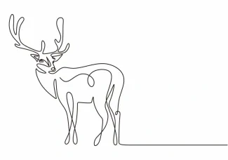 Deer One Line Deer Drawing: Create Calm Forest Art Using Simple Lines