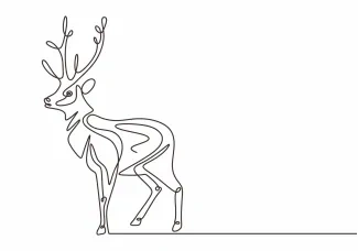 Deer One Line Deer Drawing: Create Nature-Inspired Art with Easy Techniques