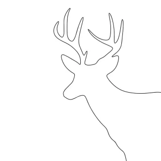 Deer "Minimalist Deer Drawing: A One-Line Approach to Capturing Wildlife Grace"