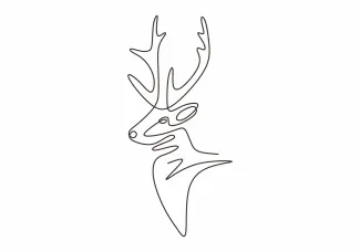 Deer One Line Deer Drawing: Practice Animal Poses with Minimal Tools