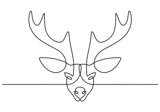 Deer Head Learn to Draw a Deer Head in One Line: Simple Animal Art for All Skill Levels