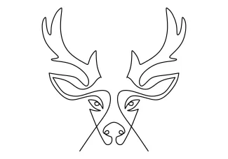 Deer Head One-Line Drawing: Master Animal Faces with Minimalist Techniques