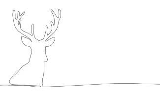 "One-Line Deer Head Illustration: A Minimalist Approach to Strong and Iconic Wildlife Forms"