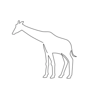 Cute Giraffe One Line Friendly Giraffe Drawing: Simple Wildlife Art for All Ages