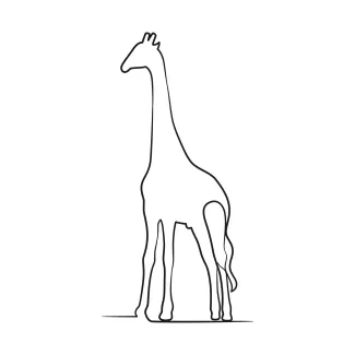 Giraffe Simple Giraffe One-Line Art: Great Practice for Drawing Long-Legged Animals