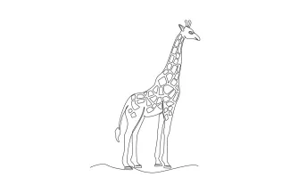 Giraffe One-Line Giraffe Drawing: Practice Simplicity with a Towering Wildlife Favorite