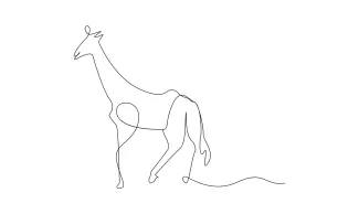 Giraffe Simple "Minimalist Simple Giraffe Drawing: A One-Line Study of Elegant Wildlife"