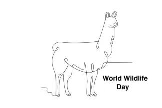 Llama "Minimalist Llama Drawing: A One-Line Approach to Capturing Gentle Animal Forms"