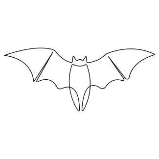 Flying Bat Easy Flying Bat in One Line: Learn Symmetry and Shape in Art