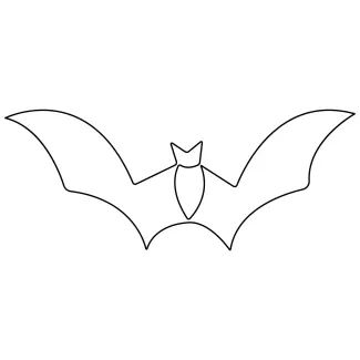 Flying Bat One Line Drawing of a Flying Bat: Fun and Easy Night Animal Art
