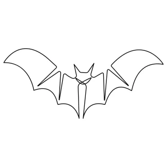 Flying Bat Learn to Draw a Flying Bat with Simple One Line Art