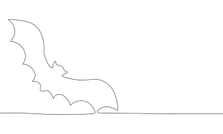 Bat Halloween One Line Halloween Bat Drawing: Fun and Easy Spooky Art for Everyone