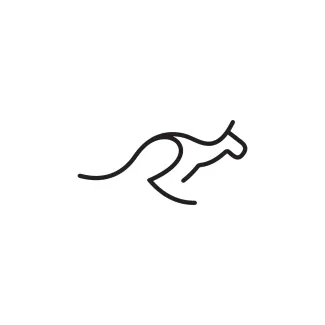 Kangaroo in One Line: Fun and Energetic Animal Drawing