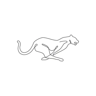 Easy One-Line Cheetah Art: Wild Cat Drawing for Kids and Learners