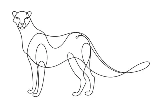 One Line Leopard Drawing: Simple Art of a Powerful Jungle Predator