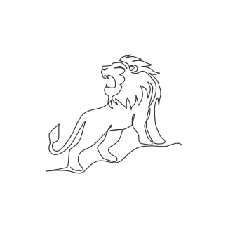 One-Line Lion Drawing Activity: Easy and Fun for Every Skill Level