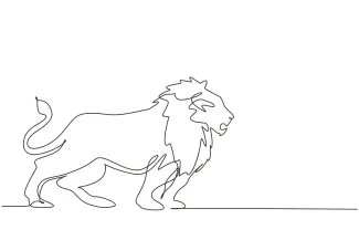 Drawing a Lion with One Line: Animal Strength Made Simple