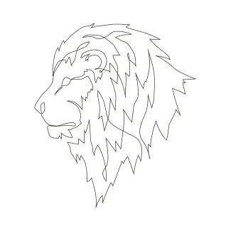 Lion Head "Minimalist One Line Lion Head Art: A Simple Way to Sketch Bold Expressions"
