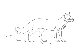 Coyote Walks "Single Line Coyote Walking: A Simple Art Approach to Capturing Wildlife in Motion"