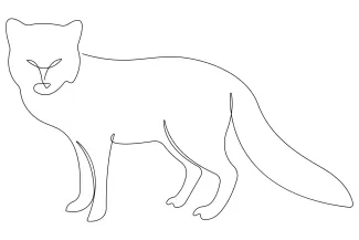 Fox Fox in One Line: Forest Animal Drawing Made Easy