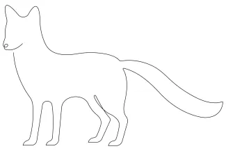 Fox One Line Drawing of a Clever Fox: Simple Art for Everyone