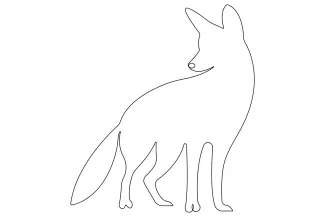 Fox Simple Fox One Line Art: Fun Sketching for Nature and Animal Lovers