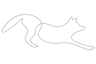 Fox One Line Fox Drawing: Fun Way to Learn Wild Animal Shapes