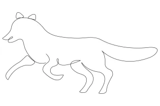 Fox One Line Fox Drawing: A Simple Guide to Drawing Woodland Animals
