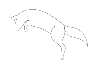 Fox One Line Fox Drawing: Smart and Fun Forest Animal for Easy Sketching