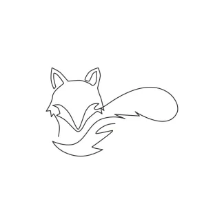 One-Line Drawing of a Fox: Simple and Clever Animal Art