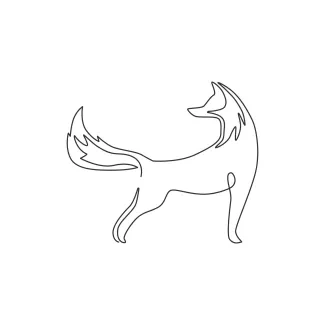 Fox One-Line Drawing of a Fox: Quick and Clever Animal Art