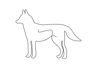 Fox Fox One Line Drawing: Learn to Draw a Clever Animal with One Line