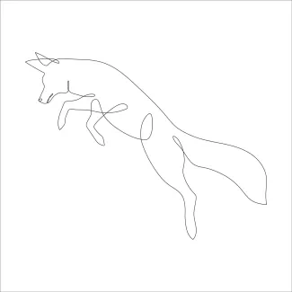 Fox "Continuous One Line Fox Drawing: A Simple Way to Capture Wild Elegance"