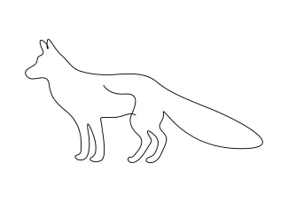 Fox Clever Fox One Line Drawing: Fun and Easy Art for Everyone