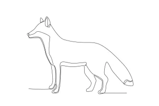 Red Fox One Line Red Fox Drawing for Beginners: Fun Forest Animal Art Made Simple