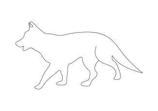 Fox "One Line Fox Illustration: Capturing Strength and Elegance with Minimalist Techniques"