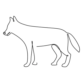 Dangerous Wolf in One Line: Wild Predator Drawing