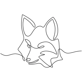 Wolf "One Line Wolf Drawing: Capturing Strength and Mystery with Minimalist Art"