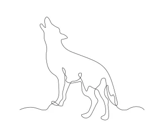 Wolf One Line Wolf Art: Draw Wild Animals Simply and Build Creative Confidence