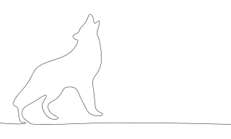 Wolf Simple One Line Wolf Drawing: Create a Forest Animal with Just One Line