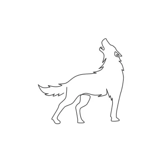 Wolf Wolf in One Line: Simple Art to Explore Wild Nature