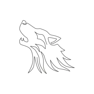 Wolf One-Line Wolf Drawing for Kids: Wild Shapes Made Simple