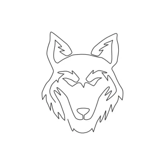 Wolf Simple Wolf Drawing in One Line: Learn Wild Animal Shapes Easily