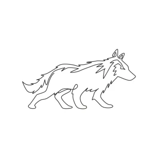 Wolf One-Line Wolf Art: Simple and Creative Way to Draw a Wild Animal